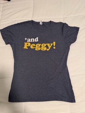 Hamilton broadway musical “and peggy” graphic gray t-shirt